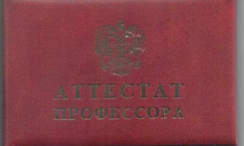 Обложка аттестата профессора Рината Гимранова